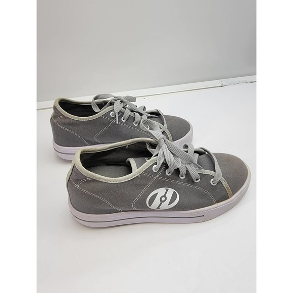 Heelys Grey and White Canvas top shoes size 6 - Picture 5 of 7